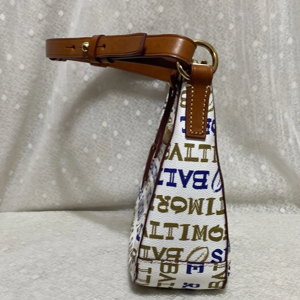Dooney & Bourke Baltimore Ravens Doodle Small Kiley Hobo - Picture 8 of 16